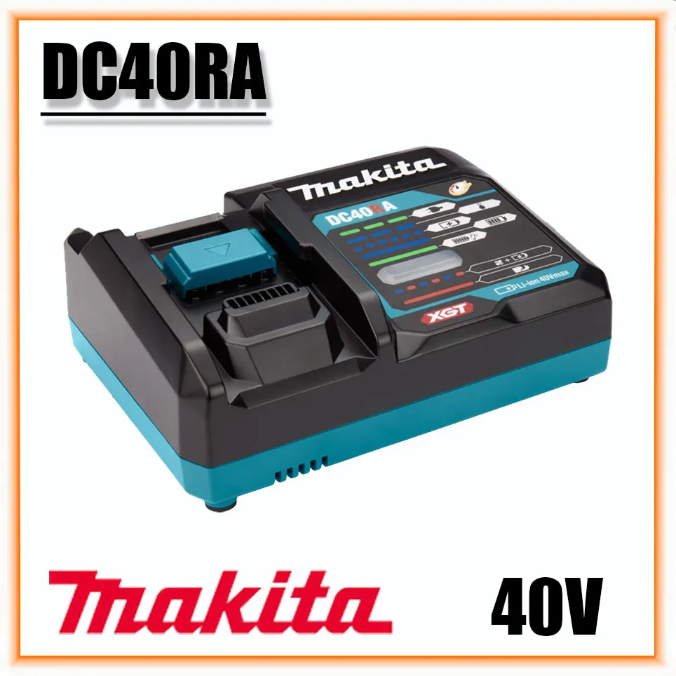 Makita DC40RA 40V Max XGT Rapid Optimum Charger Digital Display Original 40V Lithium Battery Charger Dual Fan Design