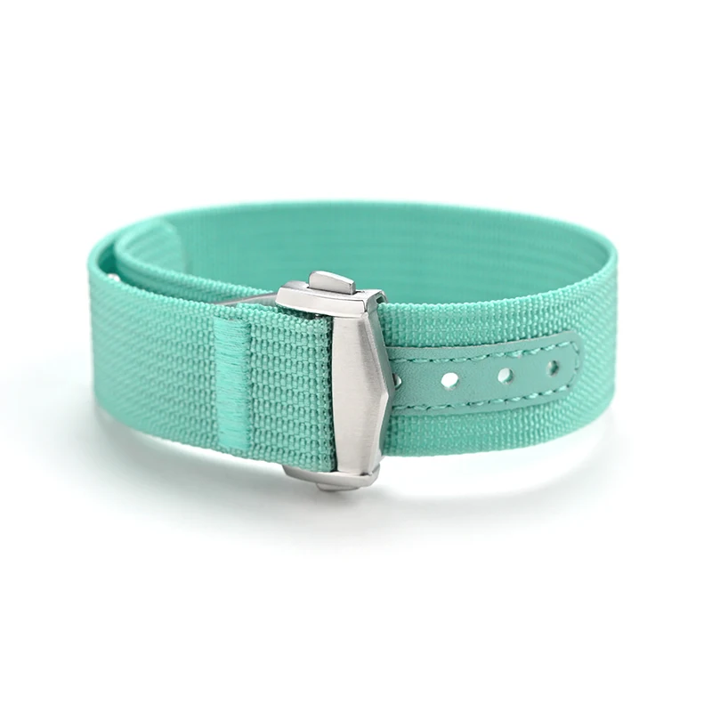 Premium Nylon NATO Watch Strap with Sport Folding Clasp - Canvas Belt in 20mm/22mm Sizes