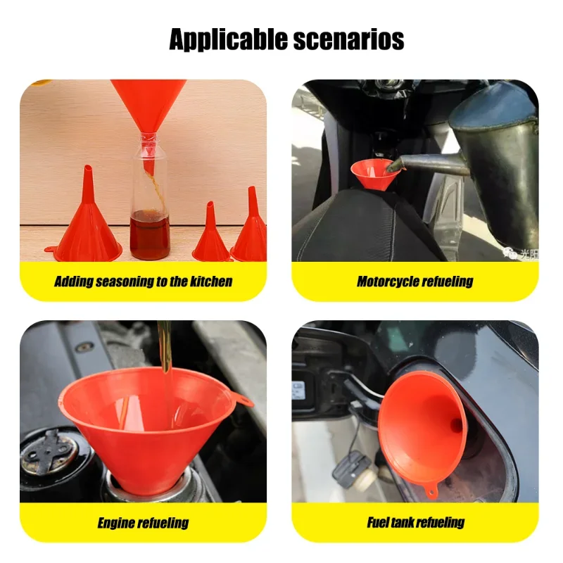 Car Plastic Funnels 4 Sizes Car Motorcycle Refueling Filling Tools car funnels