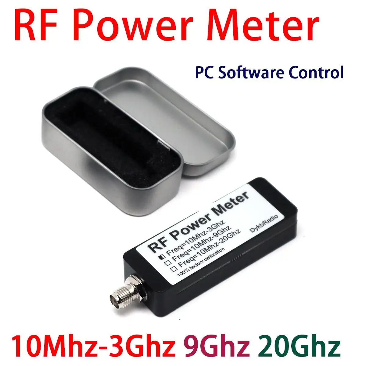 Compteur de puissance RF portable 10MHz-20GHz avec écran LCD affichant des mesures de signal FPV