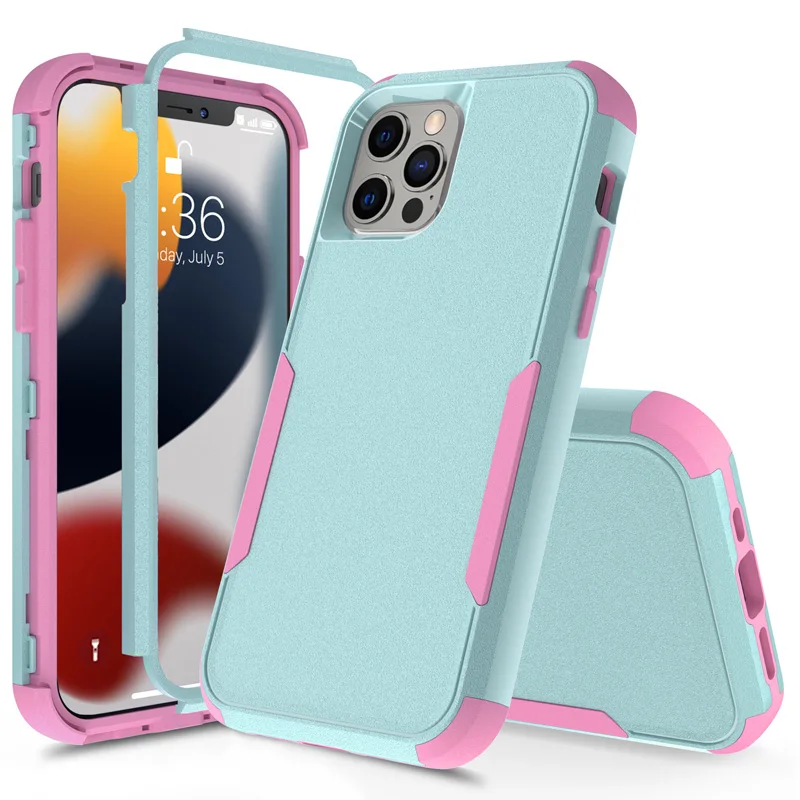 thumbnail image 1 of 3 Layer Case for iPhone 15 14 13 12 11 Pro Max Mini XR XS Max 8 7 15Plus SE 2020 Luxury Armor Shockproof Soft Bumpers Hard Cover, 1 of 5