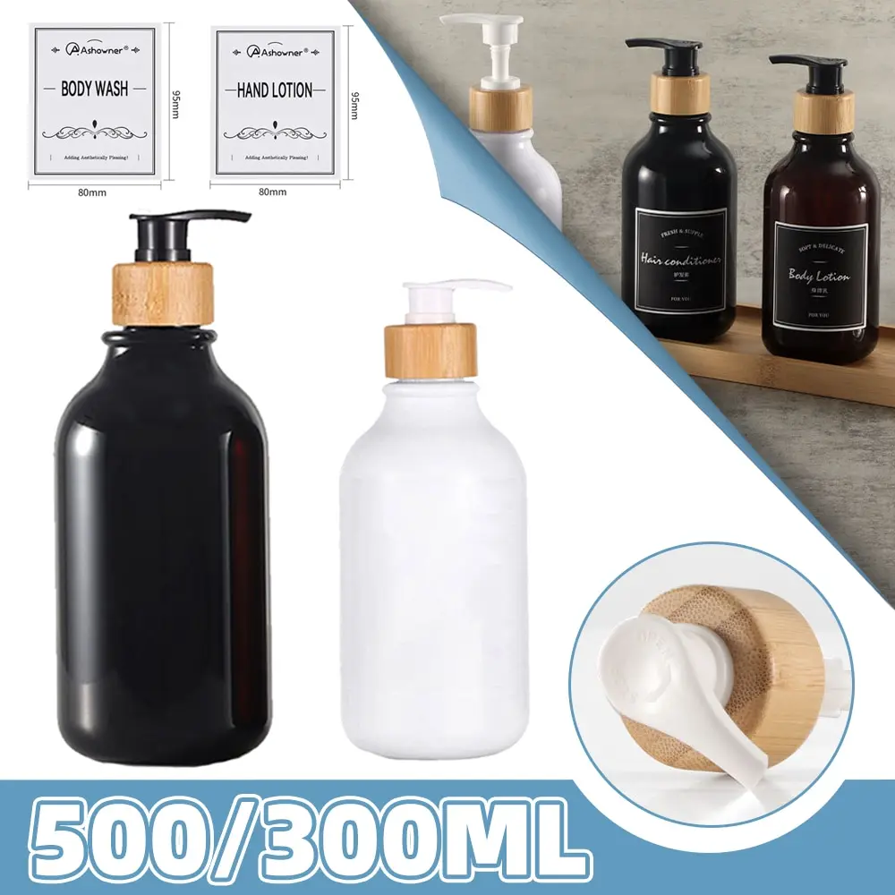 Soap Dispenser 300/500ml Thickened Refillable Shampoo Pump Bottle Lotion Container Bathroom Accessorie