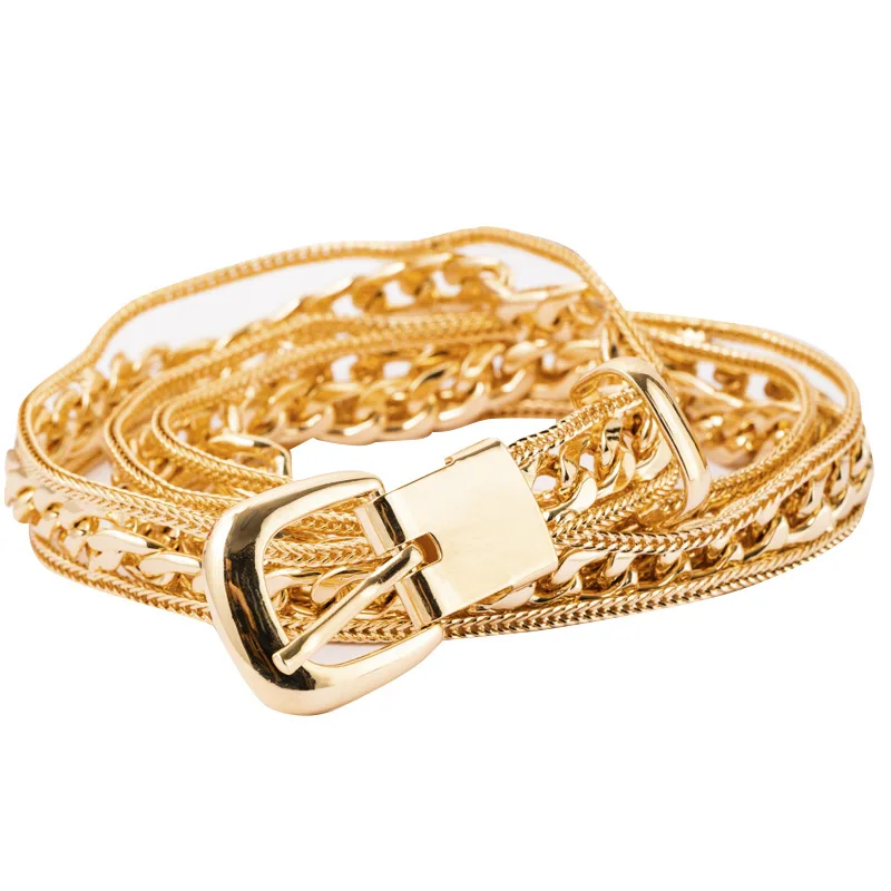 Fashion Metal Style Women\'s Waist Chain Skirt Jeans Decorative Alloy Waist Belt All-match Waist Belt for Women