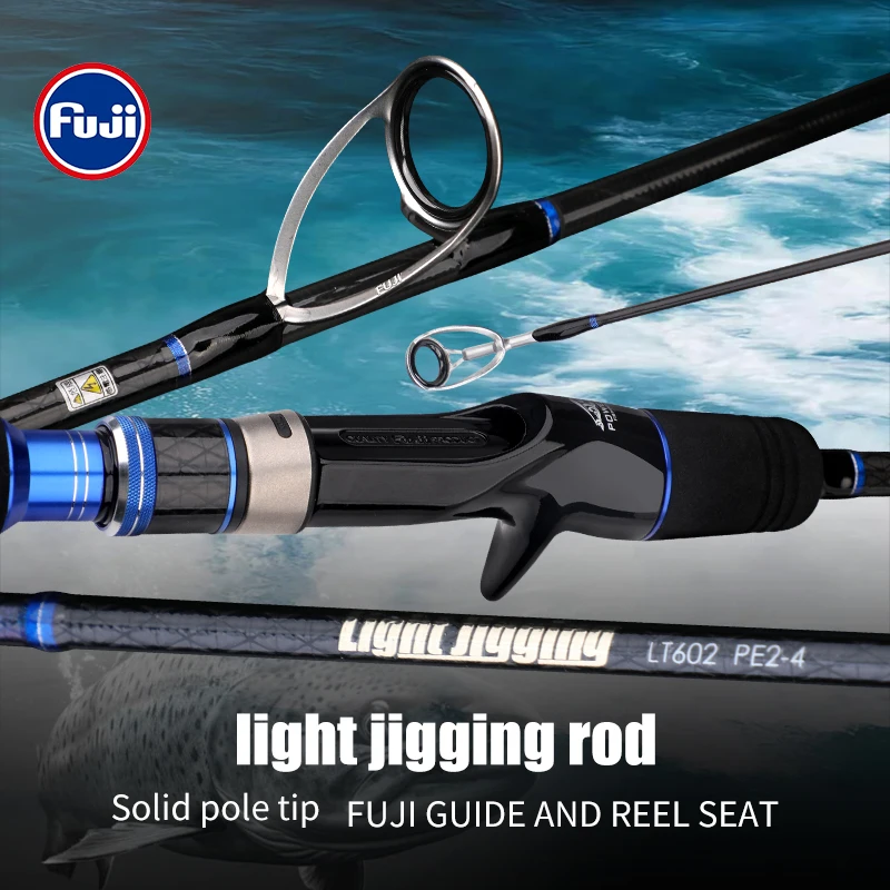ROLLFISH Premium 2-Section Carbon Fiber Fast Jigging Rod Saltwater