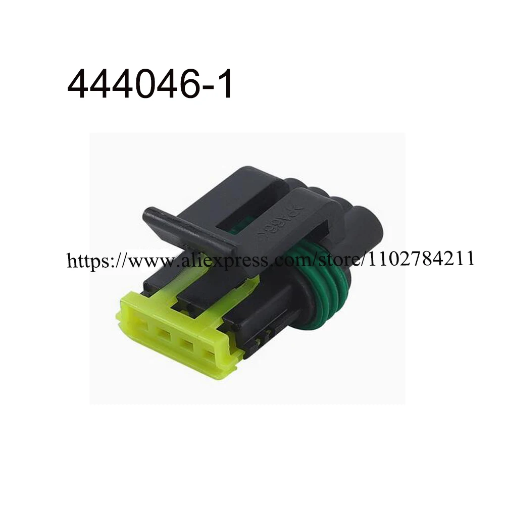 

200PCS 444046-1 automotive Waterproof wire connector terminal plug 4 pin socket rubber seal