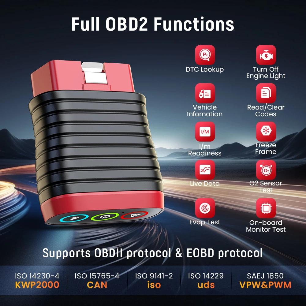THINKCAR BD6 obd2 Scanner Bluetooth,  All System Diagnostic Tool 5  Reset Lifetime Free Update for 120 Car Brands iOS & Android 6
