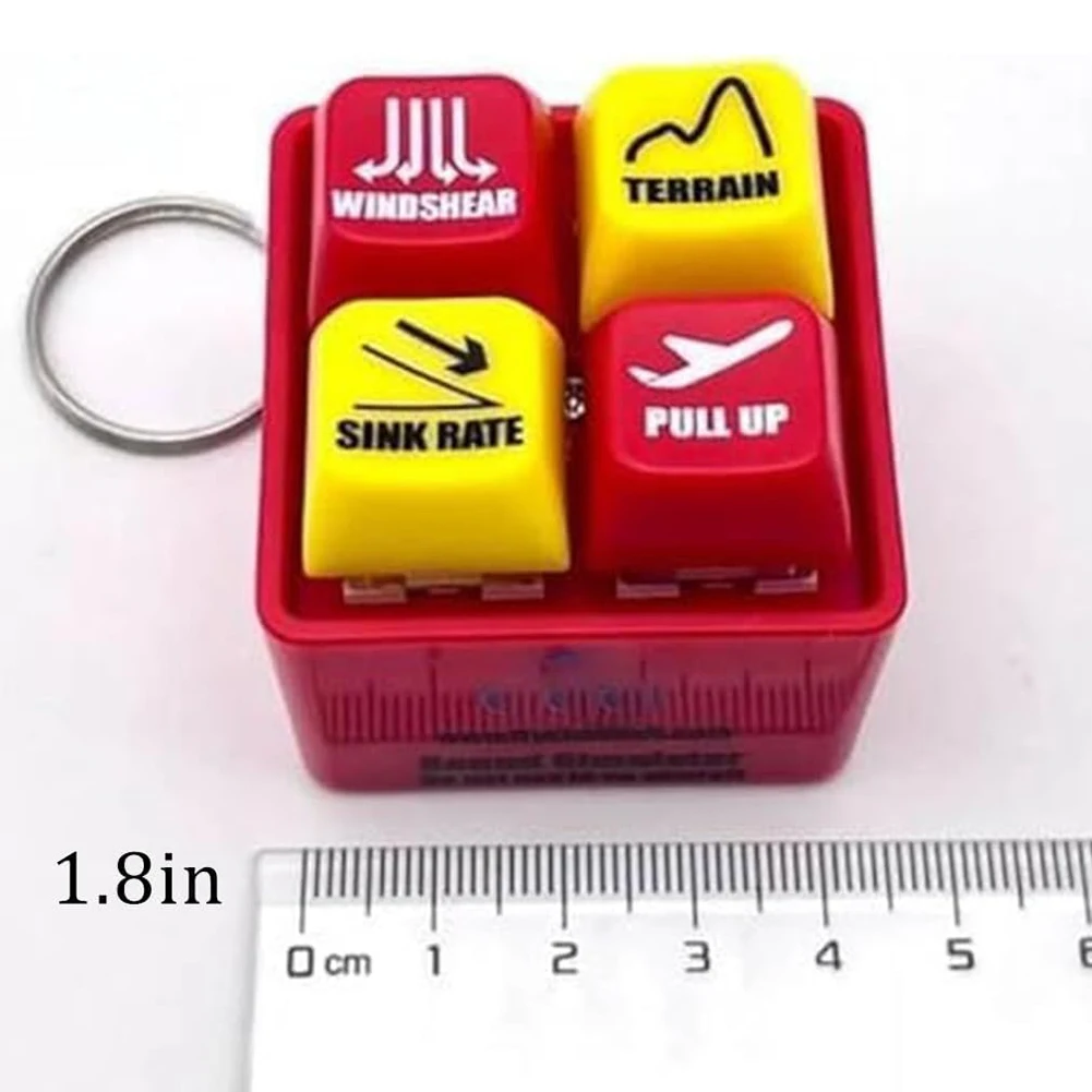 Emergencies Purse Ornament with LED Light Warning Sound Simulator for Aviation Fans Handbag Women Men