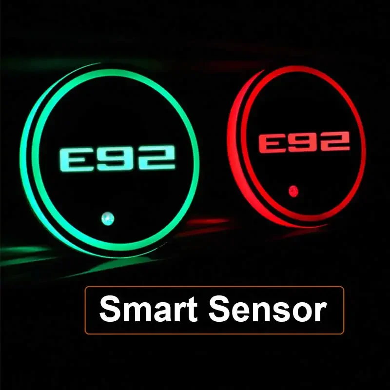 Led Car Usb Atmosphere Light Water Cup Lights Sottobicchieri Antiscivolo Supporto Inferiore Pad Per Bmw E92 Logo X1 X4 X3 X5 X6 G30