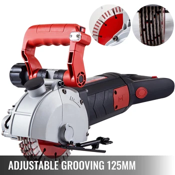 VEVOR 4800W Wall Chaser Concrete Cutter Electric Laser Aiming Groove Slotting Machine 125mm Circular Saw Cutting Power Tool Set 3