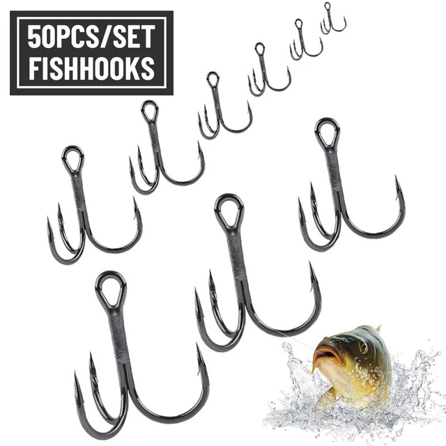 5Pcs Treble Hooks Saltwater Fishing Hooks High-Carbon Steel Fishhooks High  Strength Hooks Fishing Tackle - AliExpress