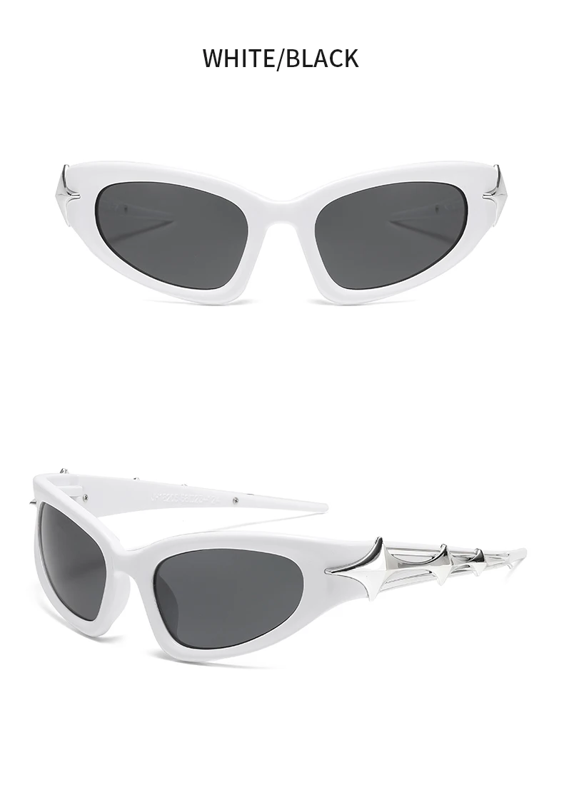 Wandern Camping Y2k Mode Punk Sport Anti Licht Gläser für Männer Frauen Luxus Marke Designer Brillen Männer Vintage Shades UV400 – Detail 15