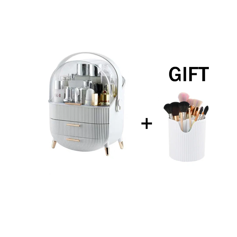 

Fashion Big Capacity Cosmetic Storage Box Waterproof Dustproof Bathroom Desktop Beauty Makeup Organizer Skin Care Storage Drawer