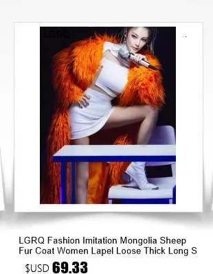 LGRQ Causal Whole Rabbit Fur Furs Tassel Spliced Solid Color Single Breasted High Collar Warm Women's Coat 2025 Winter New 19D46