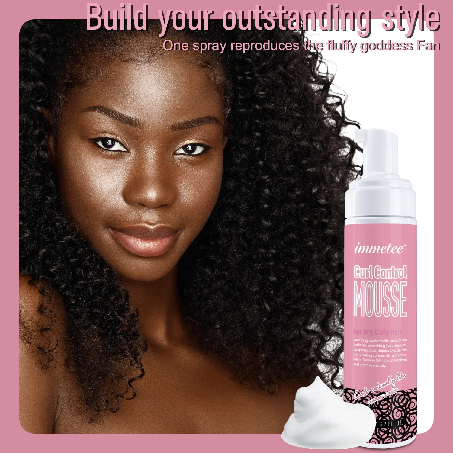 Curly Hair Styling Mousse Protective Roll Anti Hairiness Styling Foam Moisturize Nourish Products Coiffante Pour Perruque