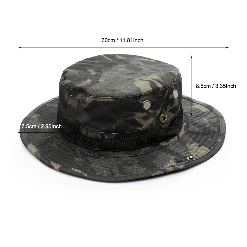 Boonie Hat Camouflage Sunscreen Wide-brimmed Hat Outdoor Sports Fishing Hiking Camping Hunting Foldable Fisherman Men Sun Hats Sun Hat Fisherman Hat Sunscreen Hats Camping Hats