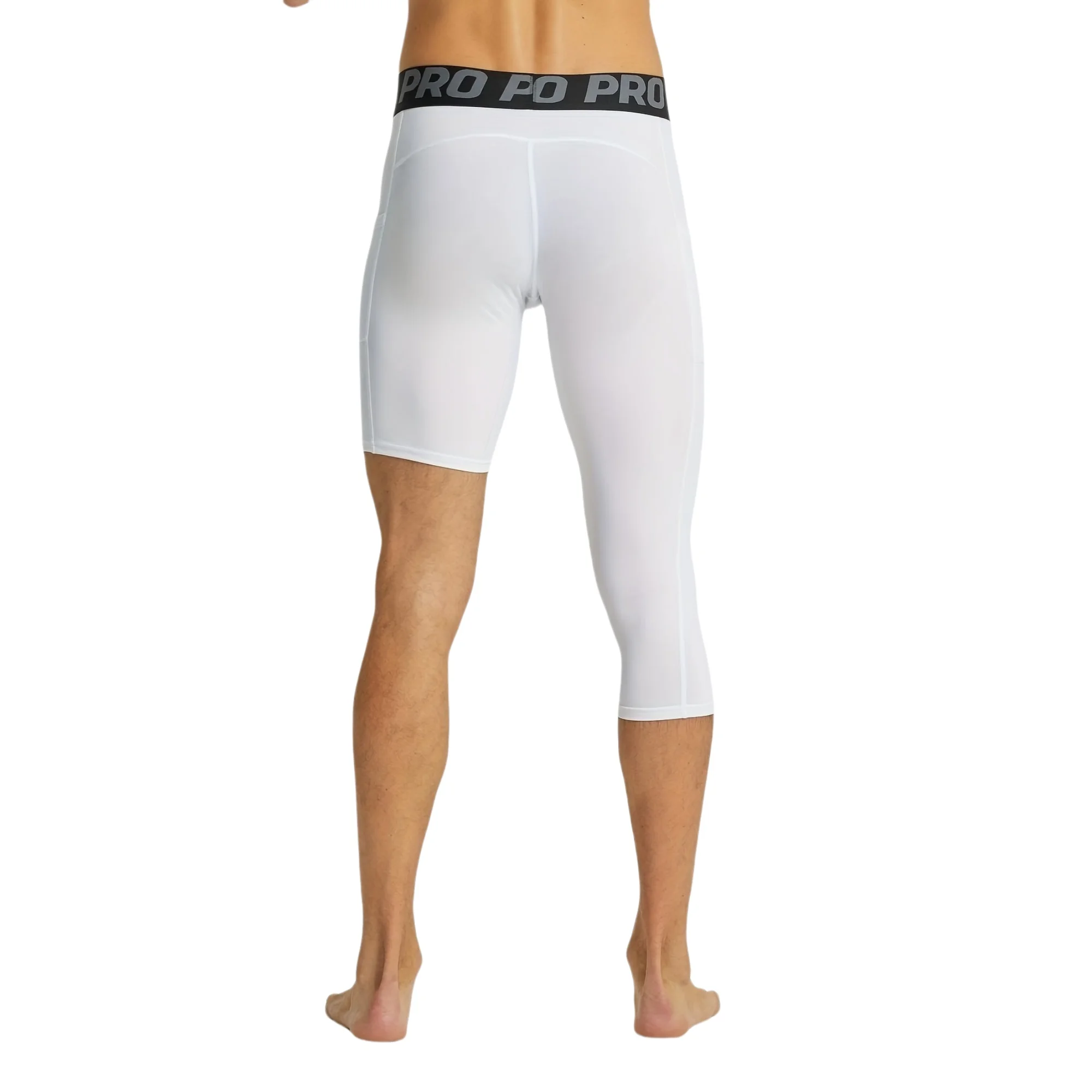 3/4 One Leg compression tights for Basketball Leg Sleeve Capri Athletic Base Layer Underwear for Gym Running