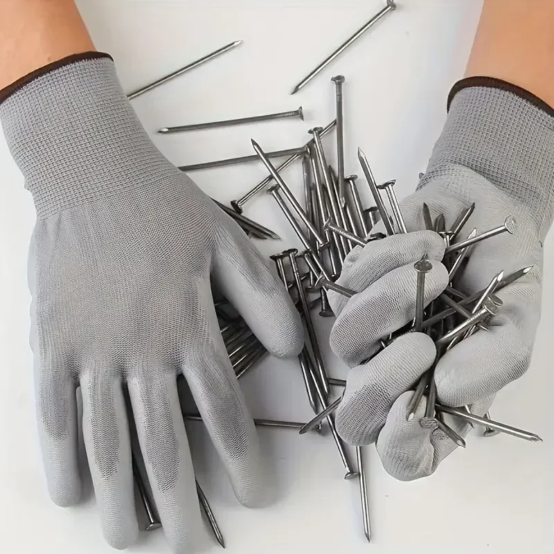 Antistatic Gloves 1/10pairs Pu Coated Palm Coated Finger Antiskid for Finger Protection