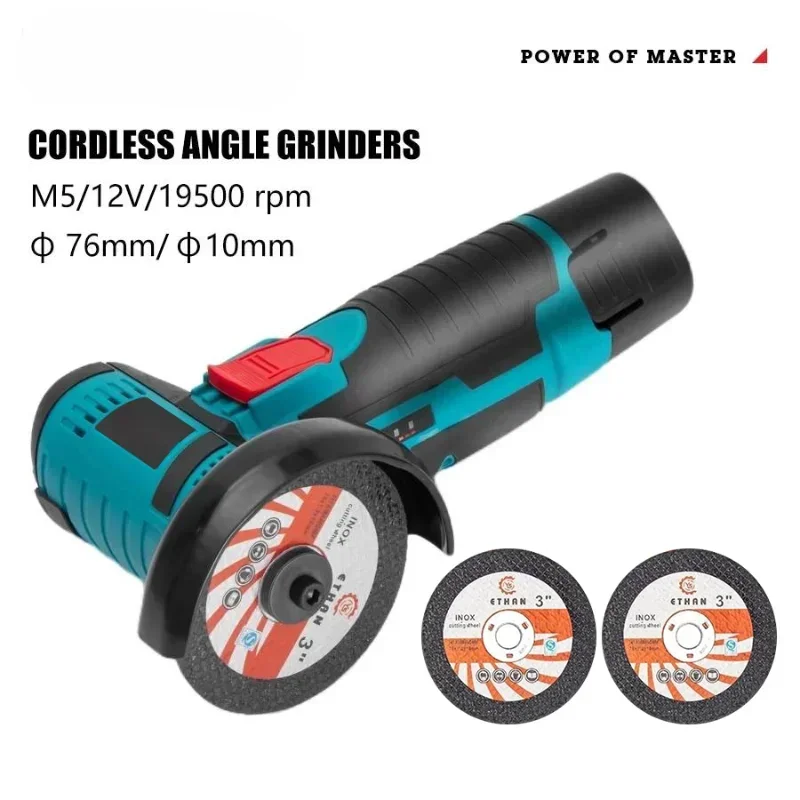 Mini Electric Angle Grinder 12V Rechargeable Cutting Grinding