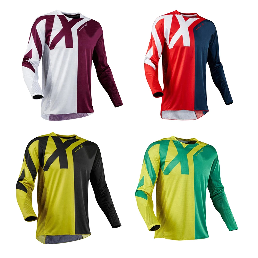 

Men's Downhill Jersey Long Sleeve Motorcycle Motocross Racing MTB Bat Fox T-shirt Mountain Bike Cycling jersey
