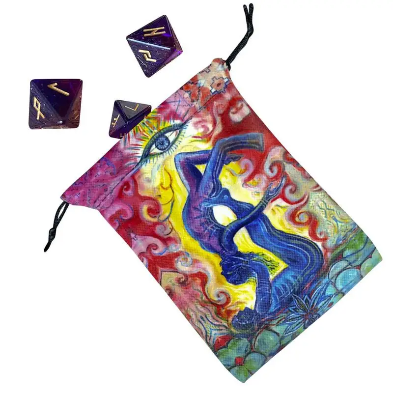 Bolsa De Terciopelo Para Tarot Y Runas Celtas | 13x18 Cm Con Cordón Y Bordado
