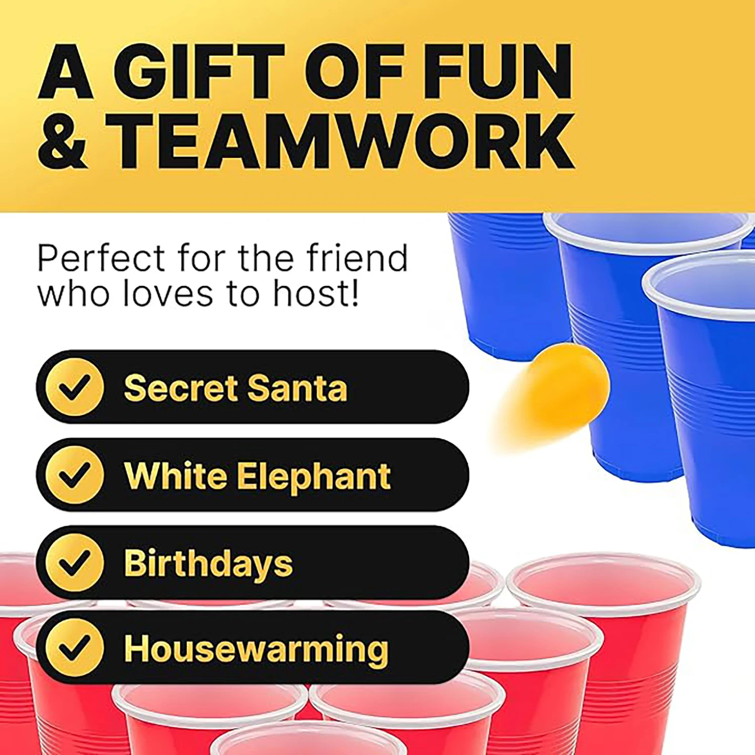 12개의 공과 12개의 맥주잔 게임, 성인 파티용 인터랙티브 게임, 창의적인 레저 장난감