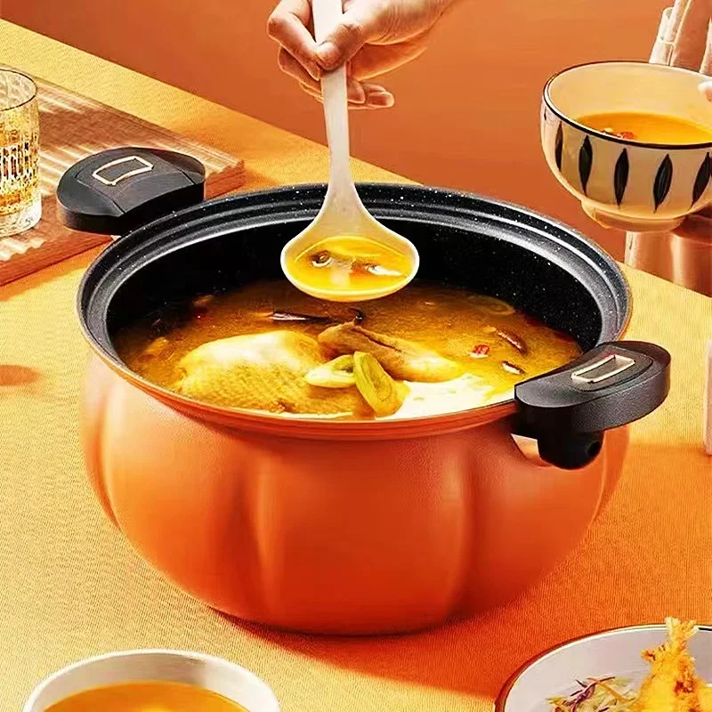 New Style Large Capacity Soup Pot Medical Stone Coating Non-stick Pot Pumpkin Soup Pot Micro Pressure Cooker 6
