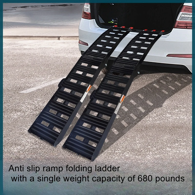 Motorcycle loading transportation trailer loading unloading climbing ladder aluminum alloy ramp folding ladder