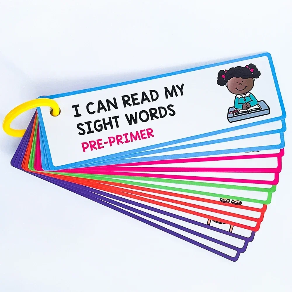 Lachilly English 220 Sight Words Flashcards for Kid Preschool Children Kindergarten Toddler  Learn To Read Phonics Learning Card 2