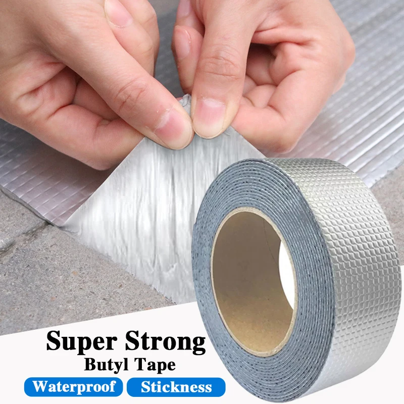 Super Sticky Aluminum Foil Butyl Rubber Tape High Temperature