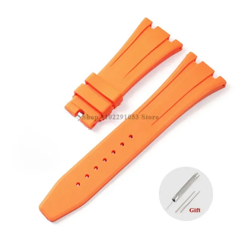 Premium 27mm Waterproof Rubber Watch Strap with Solid Butterfly Buckle