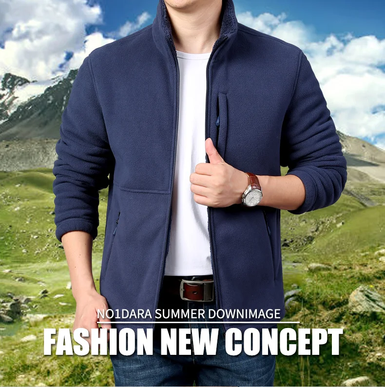 Description Picture 3 of item6XL Big Size Mens Winter Padded Fleece Jacket Outdoor Thick Plush Windproof Warm Tactical Polar Fleece Hiking Safari Cargo Coats