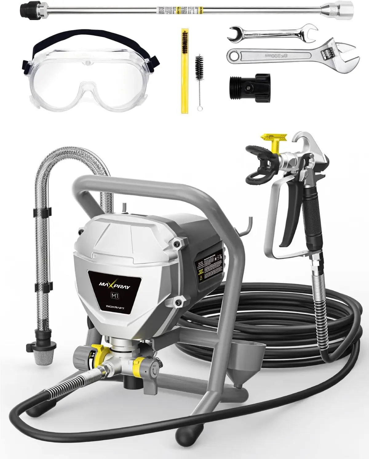 MaXpray M1 Airless Paint Sprayer, Highly Efficient Thinning-Free Minimal Overspray for Up to 10 Gallon DIY Painting Projects Hom