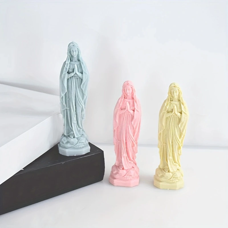 1 piece, scented candle mold the Virgin Mary prayer mold plaster doll ornaments making tools