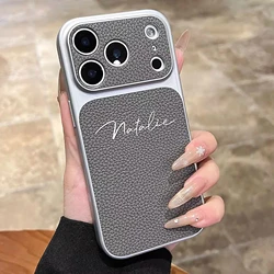Personalized Signature DIY Letters Phone Case with 17 Stylish Designs for iPhone 15 (Silvery)