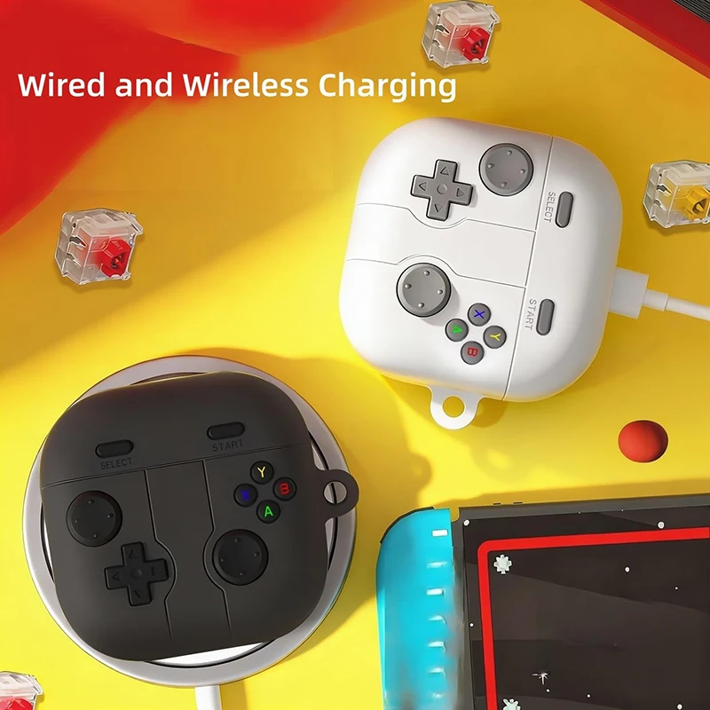 3D Cartoon Gamepad Style Silicone Soft Phone Case - Playful Earbud Protector Cover