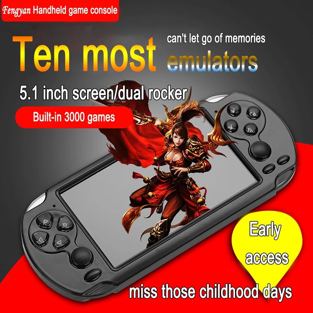 Nostálgico Clássico Dual-shake Game Console Psp 5.1 8g Built-in 3000 Jogos de Mão Saída av Fit para 8g - Image 6