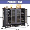 8 Tier Bamboo Shoe Storage Cabinet with Doors, 39-40 Pairs Shoe Rack for Closet, Freestanding Shoe Storage Cabinet 2