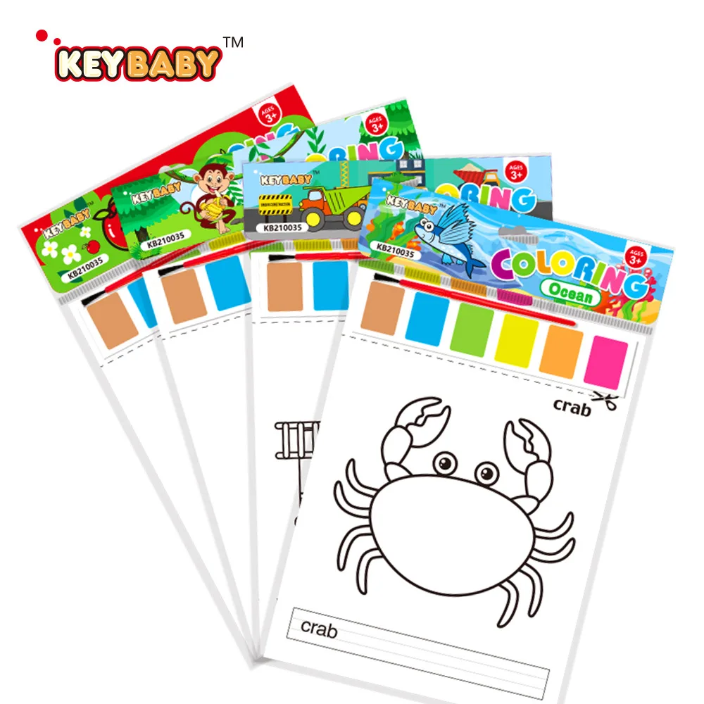 Pigment Painting Children Filling Paper Baby Card Graffiti Watercolor Kindergarten DIY