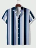Men's Shirt Soft Comfortable Short Sleeve Shirt Summer Hawaiian Shirt Lines Fashion Design Men's Clothing Extra Large Size 5