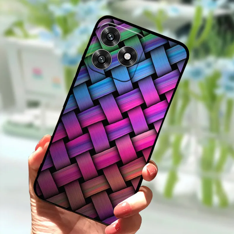 Premium Silicone Soft TPU Back Cover with Artistic Design for Smartphone Protection