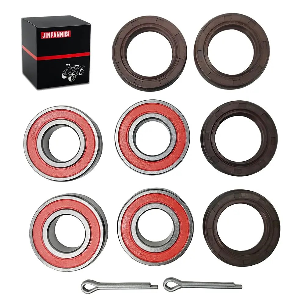 For Honda Rancher 350 TRX350TE/TM 2000-2006 Recon 250 TRX250TM/TE 2x4 1997-2018 Front Wheel Hub Bearings Seals Kit for honda fourtrax 300 trx300 trx300fw 2x4 4x4 1988 1990 1991 1992 1993 1994 1995 1996 1997 2000 74mm piston rings kit