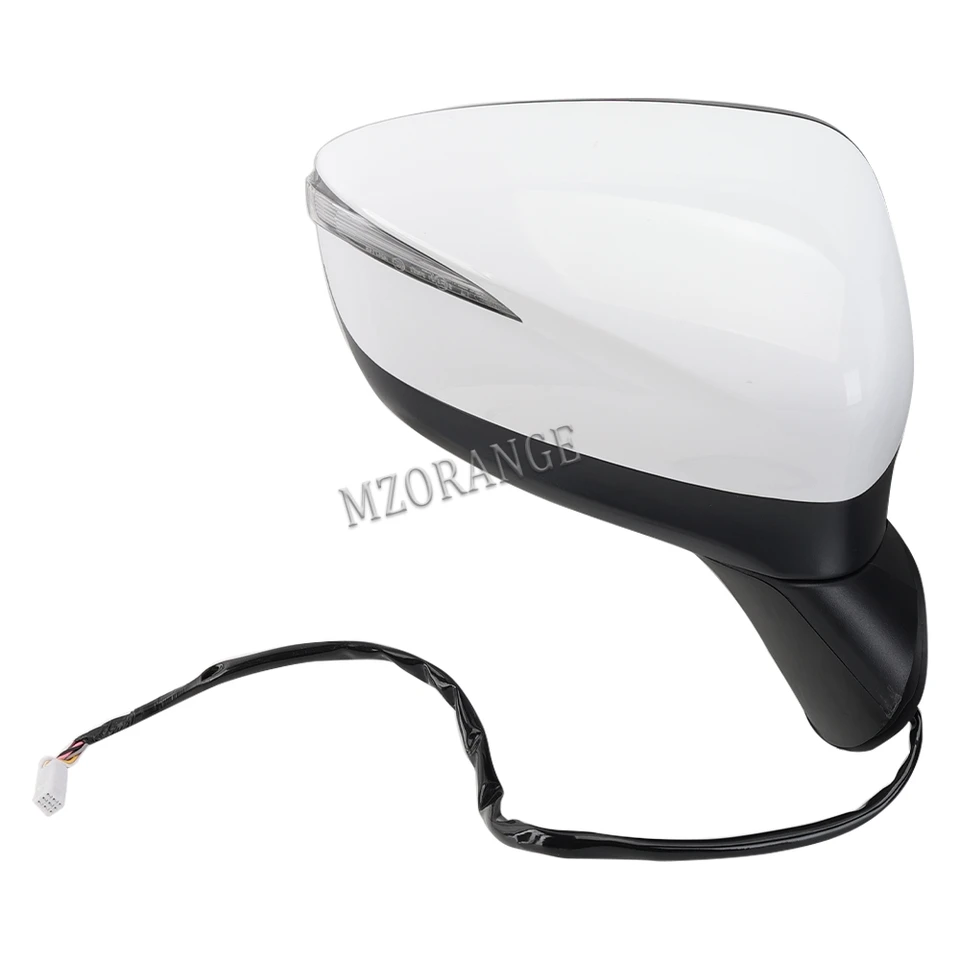 Complete zijspiegels Auto Elektrische Opvouwbare Richtingaanwijzer Aanpassing Lens Verwarming Voor Mazda Voor CX5 2012-2015 8 Pin Auto Achteruitkijkspiegel Montage Externe spiegels (Kleur : Blue Rig