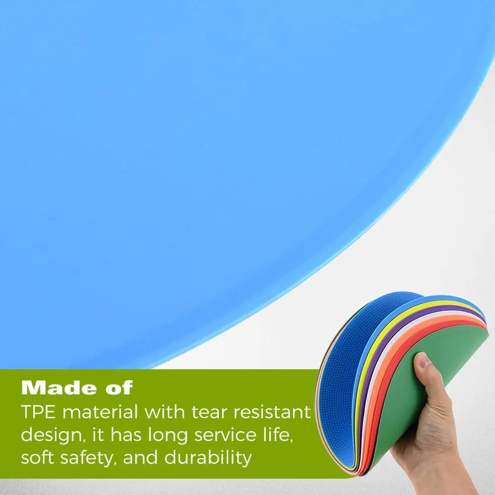 12Pcs 23CM Durable Round Rubber Sports Marker Poly Vinyl Spot Markers Drills Training Football Basketball Speed Agility Training - View #6