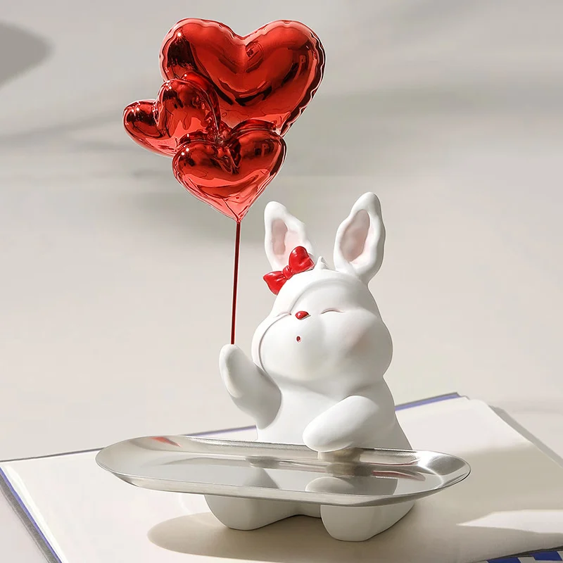 

Organizer Box Porch Desktop Storage Boxes Cute Rabbit Storage Makeup Tray Design Jewelry Storage Versatile Practical
