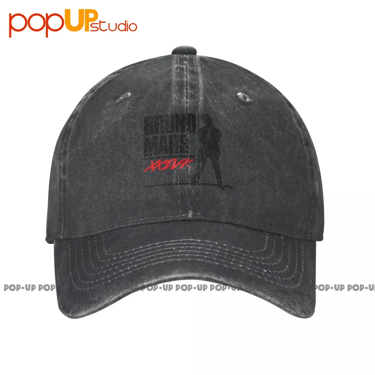 Bruno Mars 24K Magic Tour Silhouette Berretto Da Baseball In Denim Lavato Cappelli Da Camionista Premium Harajuku