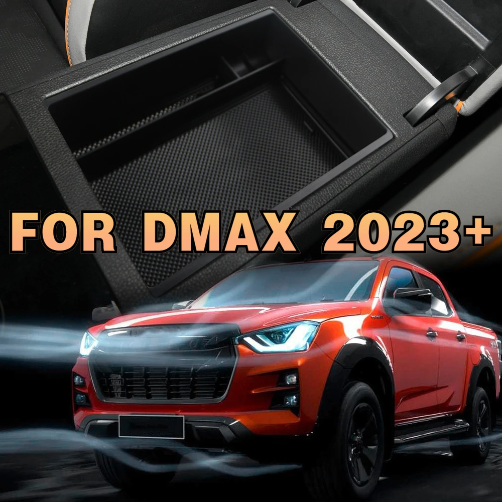 이스즈용 센터 콘솔 팔걸이 박스 보관함, 정리함 ABS 콘솔 트레이, 매트 포함, D-Max DMAX 2023 +