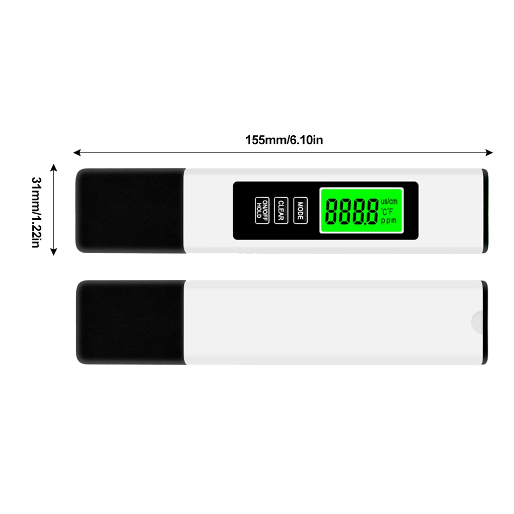 4 in 1 Digital Water Tester TDS EC & Temperature(&deg;C &deg;F) Meter Backlit LCD Display for RO-RODI System Drinking Water Aquariums
