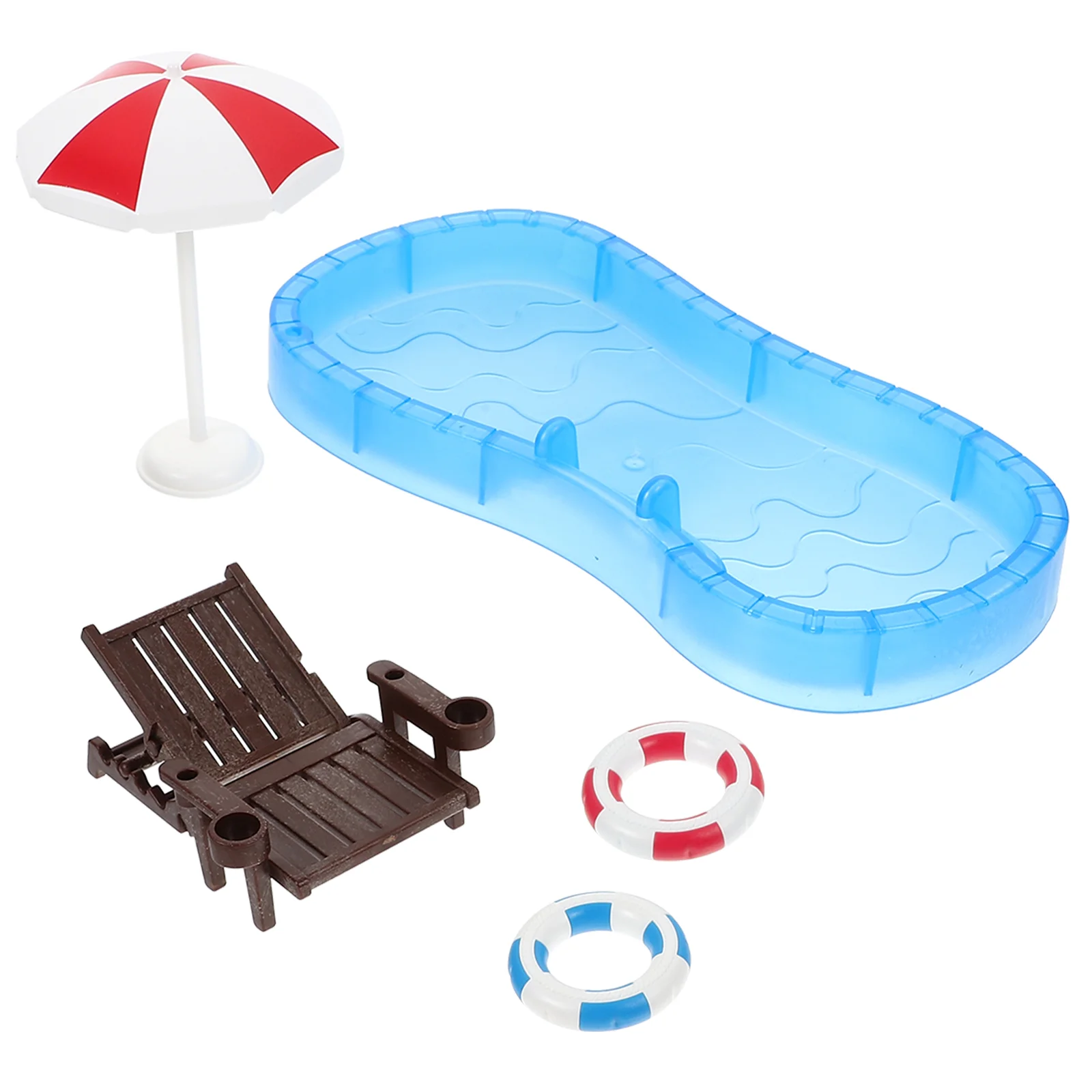 Scale Dolls Pool Swimming Pool For Kids Furniture And Accessories Set Micro Scene Ornaments for Scene Decor House