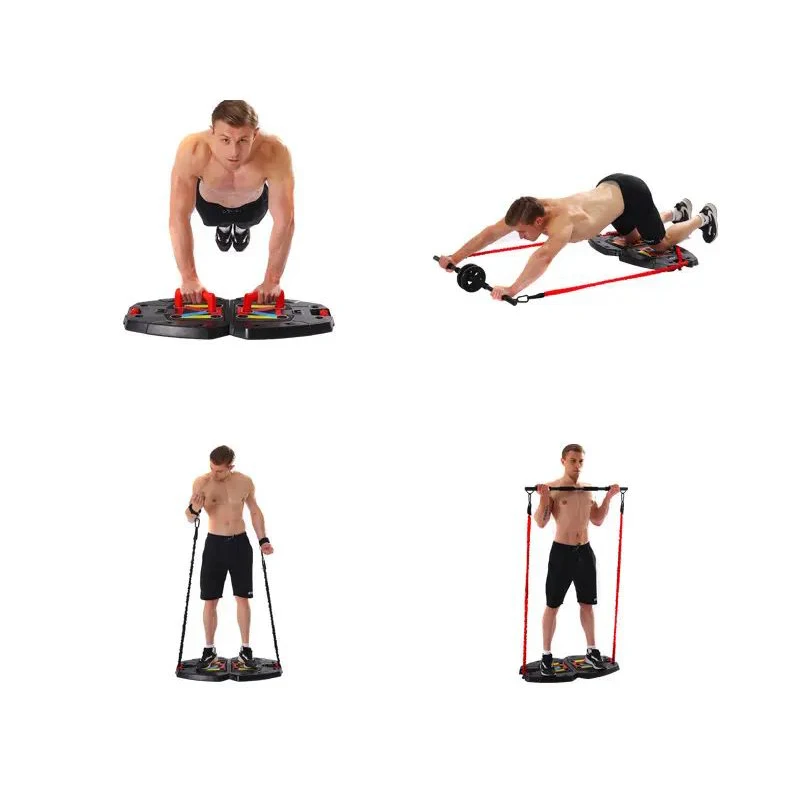 Professional Push up Board with Resistance Bands Multi-Functional 20 in 1 Workout Push-up Stands Board for Men and Women