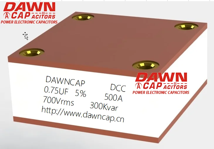 DAWNCAP  DCC 0.7UF  0.75UF  700V 500A Water cooled large current  Big Current  Resonant  Capacitor dawncap dcc 5h 10uf 400v 700a 400kvar water cooled large current big current resonant capacitor 78 78 34mm